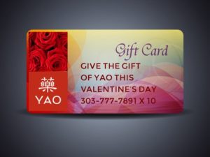 giftCard 300x225 - Giving the Gift of YAO This Valentine's Day