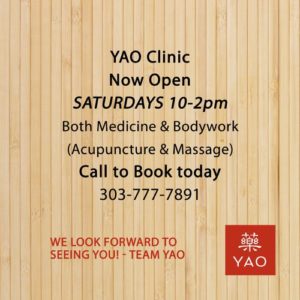 nowOpenSaturdays 300x300 - YAO Chinese Medicine Clinic Now Open on Saturdays